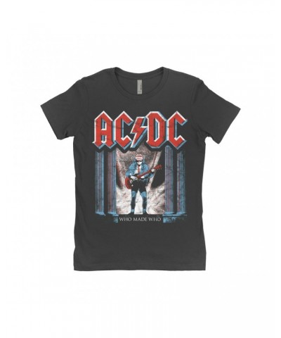 AC/DC Ladies' Boyfriend T-Shirt | Who Made Who Red White Blue Shirt $11.73 Shirts