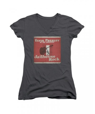 Elvis Presley Junior's V-Neck Shirt | GREATEST Junior's Tee $5.58 Shirts