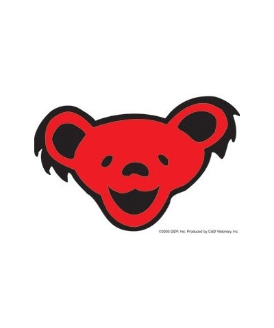 Grateful Dead Bear Head Red Rectangle Sticker $5.06 Accessories