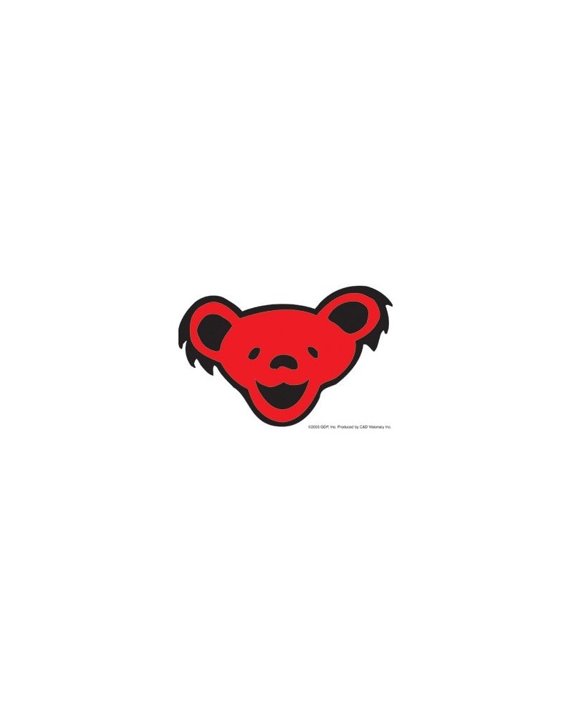 Grateful Dead Bear Head Red Rectangle Sticker $5.06 Accessories