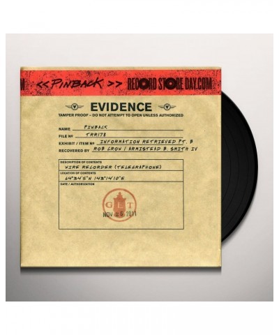 Pinback INFORMATION RETRIEVED PT B Vinyl Record - Limited Edition $4.83 Vinyl