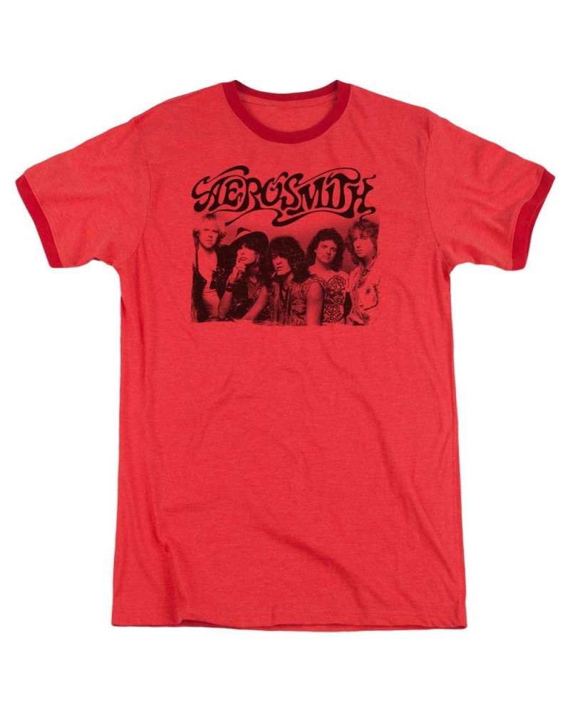 Aerosmith Shirt | OLD PHOTO Premium Ringer Tee $9.43 Shirts