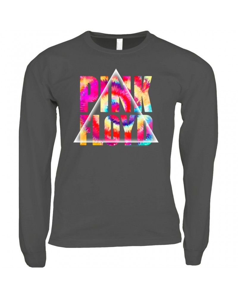 Pink Floyd Long Sleeve Shirt | Tie Dye Prism Logo Shirt $14.98 Shirts