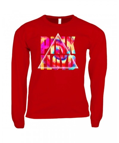 Pink Floyd Long Sleeve Shirt | Tie Dye Prism Logo Shirt $14.98 Shirts