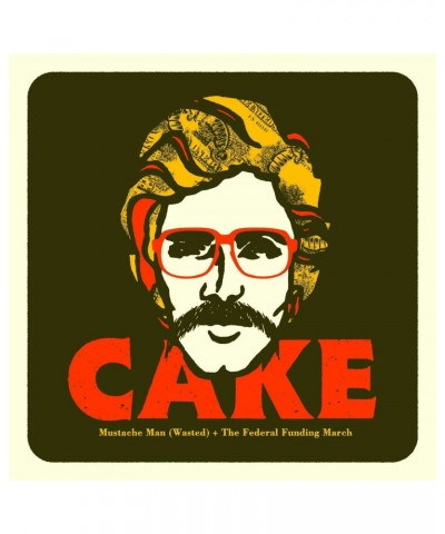 CAKE MUSTACHE MAN (WASTED) Vinyl Record $1.28 Vinyl