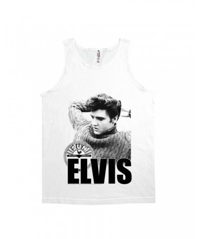 Elvis Presley Sun Records Unisex Tank Top | Book Cover Photo With Record Label Sun Records Shirt $8.73 Shirts