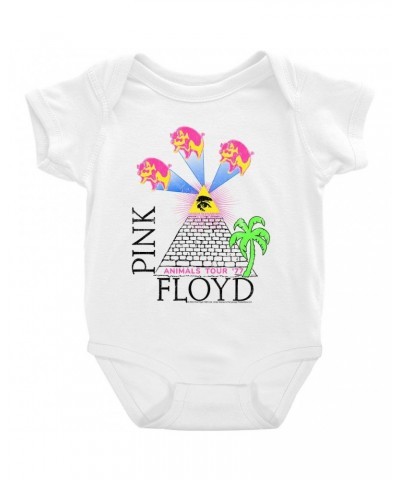 Pink Floyd Baby Short Sleeve Bodysuit | Neon Animals Tour '77 Design Bodysuit $7.78 Kids