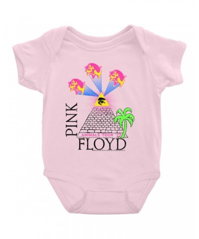 Pink Floyd Baby Short Sleeve Bodysuit | Neon Animals Tour '77 Design Bodysuit $7.78 Kids