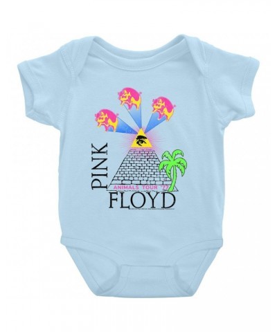 Pink Floyd Baby Short Sleeve Bodysuit | Neon Animals Tour '77 Design Bodysuit $7.78 Kids