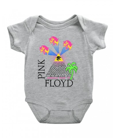 Pink Floyd Baby Short Sleeve Bodysuit | Neon Animals Tour '77 Design Bodysuit $7.78 Kids