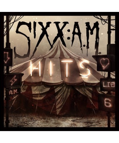 Sixx:A.M. HITS (TRANSLUCENT RED WITH BLACK SMOKE VINYL) Vinyl Record $15.99 Vinyl