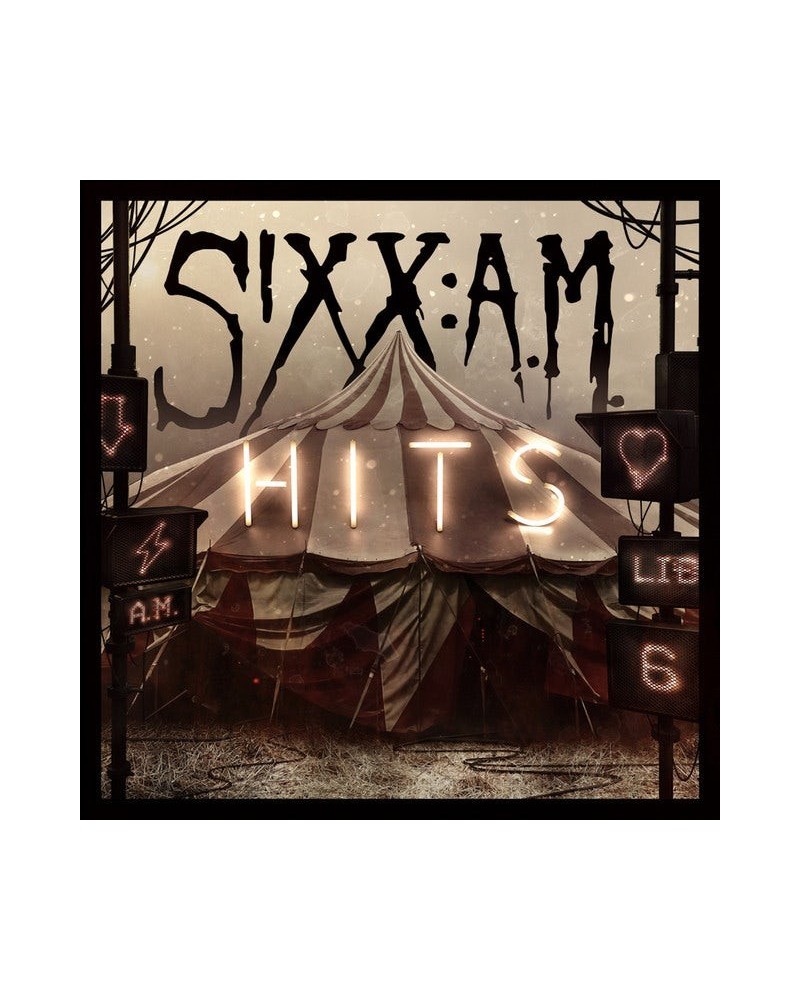 Sixx:A.M. HITS (TRANSLUCENT RED WITH BLACK SMOKE VINYL) Vinyl Record $15.99 Vinyl