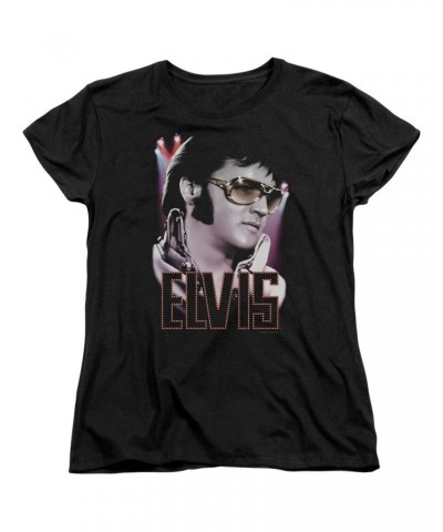 Elvis Presley Women's Shirt | 70'S STAR Ladies Tee $8.28 Shirts