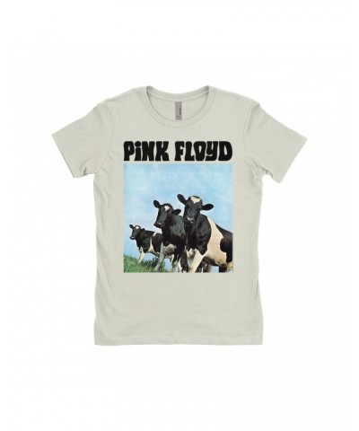 Pink Floyd Ladies' Boyfriend T-Shirt | Atom Heart Mother Album Cows Shirt $10.73 Shirts