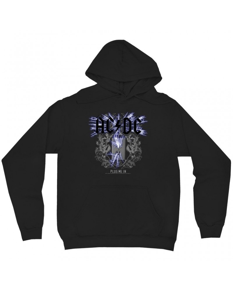 AC/DC Hoodie | Plug Me In Design Hoodie $14.78 Sweatshirts