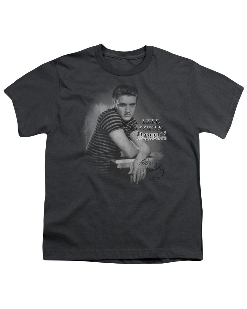 Elvis Presley Youth Tee | TROUBLE Youth T Shirt $4.80 Kids