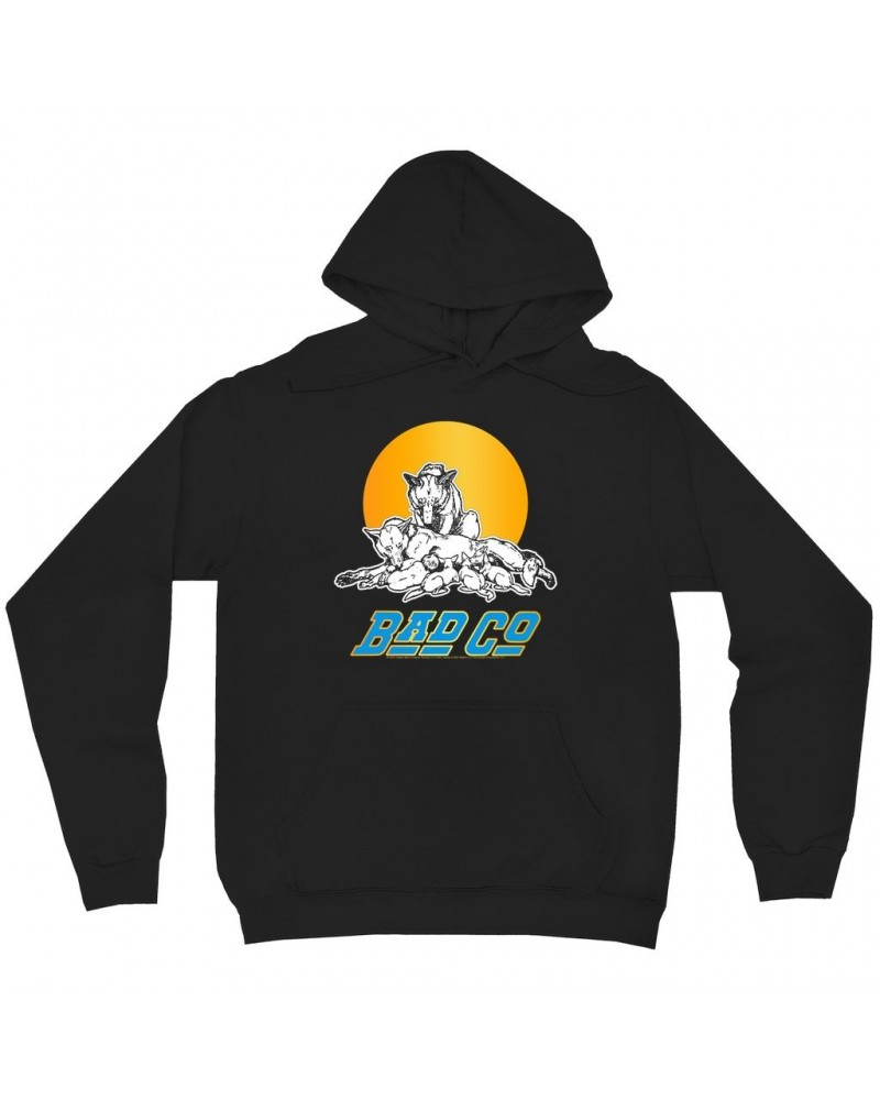 Bad Company Hoodie | Run With The Pack Retro Sun Hoodie $13.98 Sweatshirts