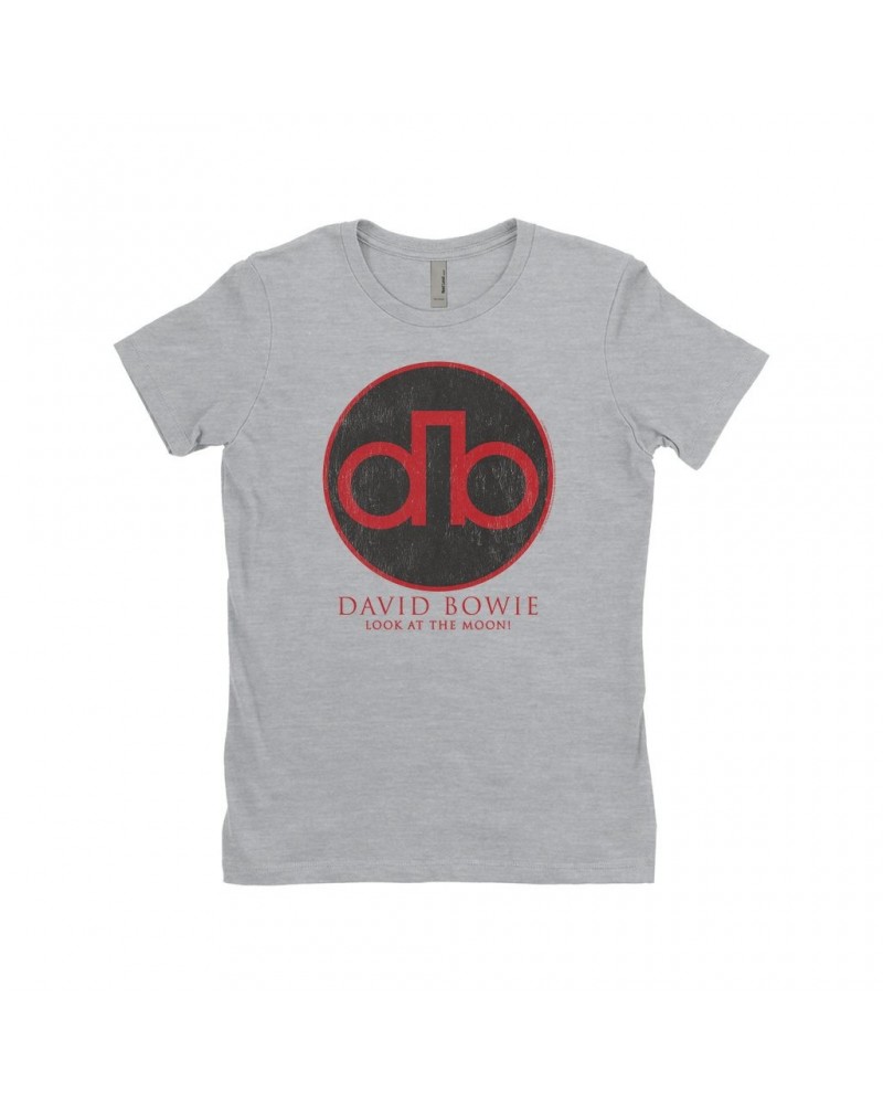 David Bowie Ladies' Boyfriend T-Shirt | Modern Logo Shirt $10.23 Shirts