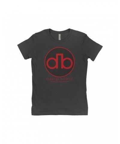 David Bowie Ladies' Boyfriend T-Shirt | Modern Logo Shirt $10.23 Shirts