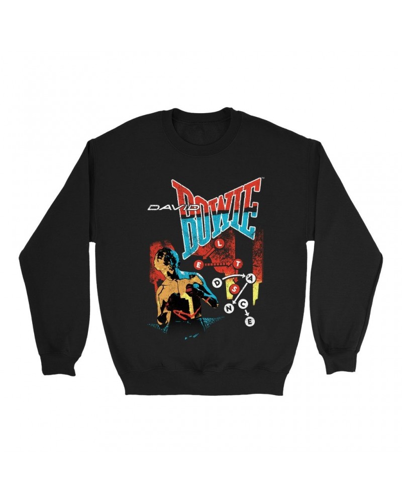 David Bowie Sweatshirt | Let's Dance Tour Image Sweatshirt $11.53 Sweatshirts