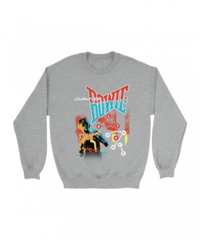 David Bowie Sweatshirt | Let's Dance Tour Image Sweatshirt $11.53 Sweatshirts