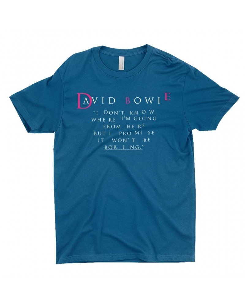 David Bowie T-Shirt | Where I Am Going Quote Shirt $8.23 Shirts