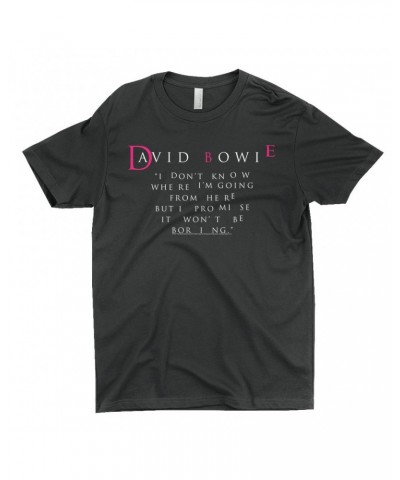 David Bowie T-Shirt | Where I Am Going Quote Shirt $8.23 Shirts