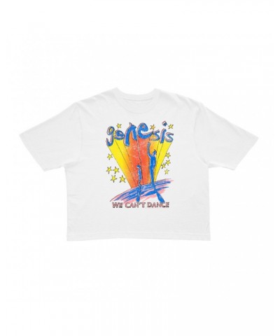 Genesis Ladies' Crop Tee | We Can't Dance Colorful Sketch Distressed Crop T-shirt $9.70 Shirts