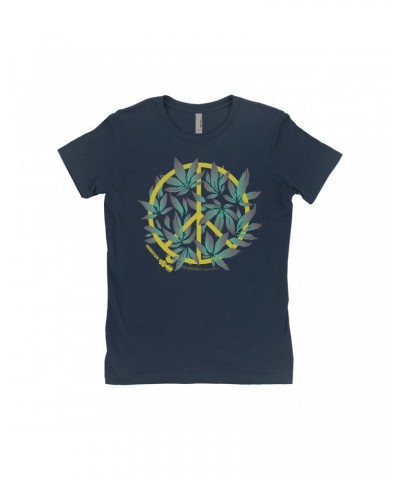 Woodstock Ladies' Boyfriend T-Shirt | Peace Plant Shirt $8.48 Shirts