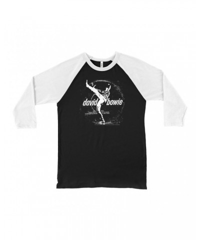 David Bowie 3/4 Sleeve Baseball Tee | Space Oddity Record Label Shirt $10.48 Shirts