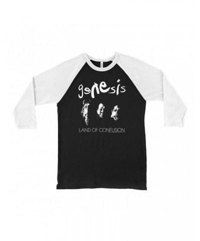 Genesis 3/4 Sleeve Baseball Tee | Land Of Confusion Album Image Shirt $14.38 Shirts